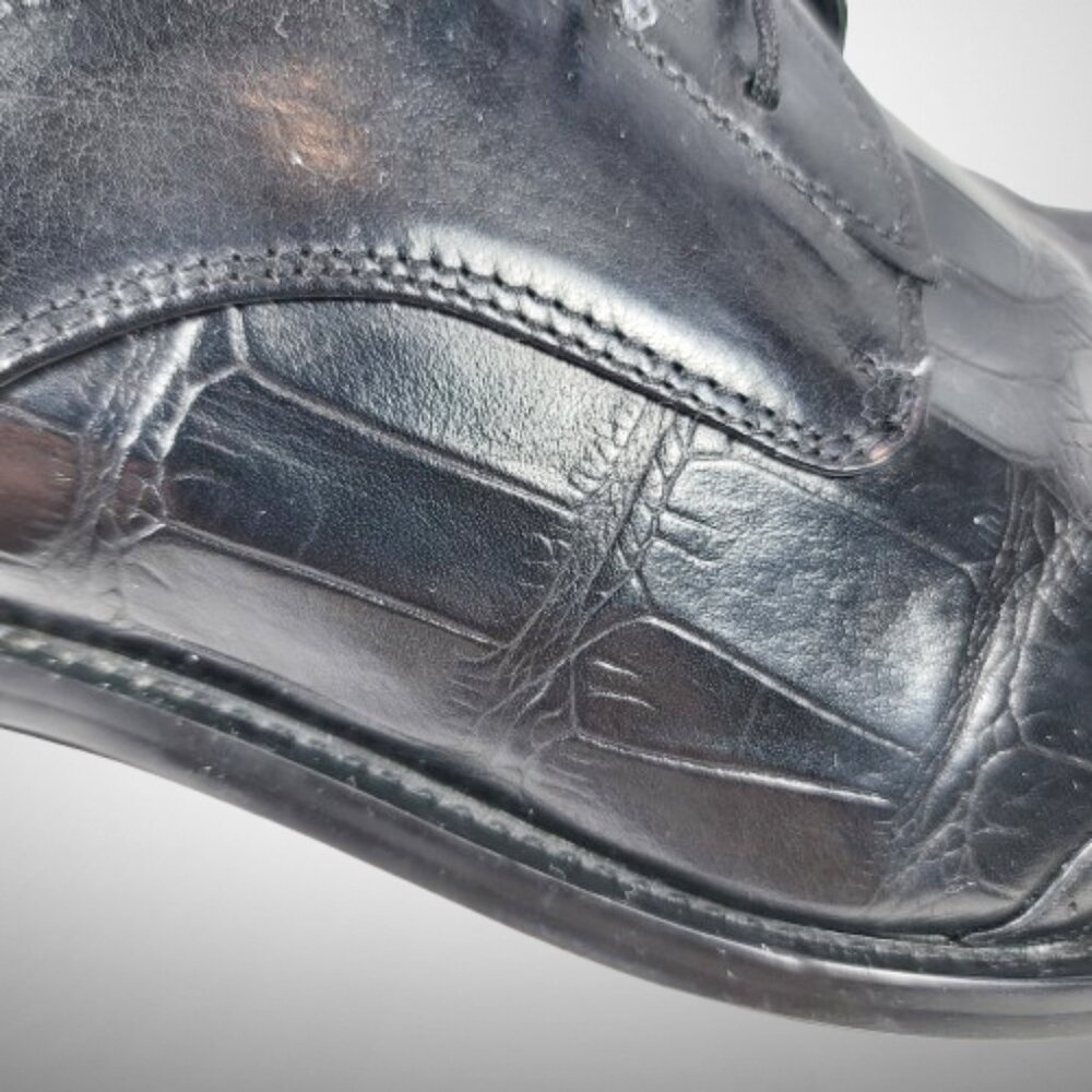 Georgio Armani Men's Derby Croco Leather Shoes - Size: 42 - Picture 8 of 14